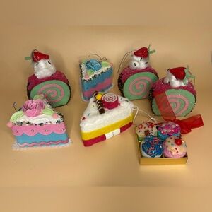 Cakes and BonBon Ornaments - Set of 7